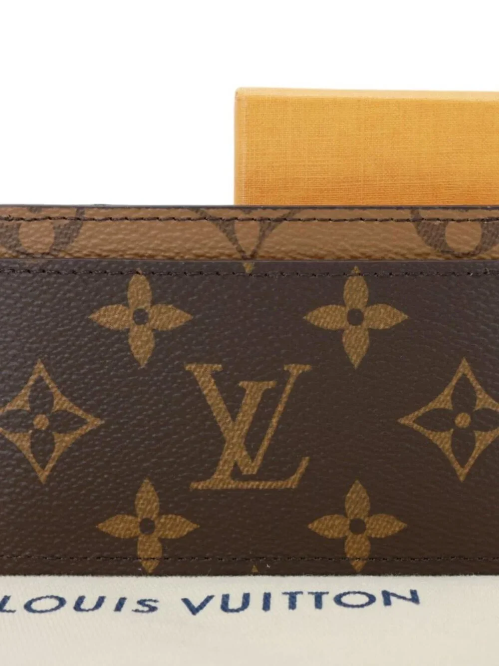 Louis Vuitton  Reverse Monogram Canvas Card holder Brown